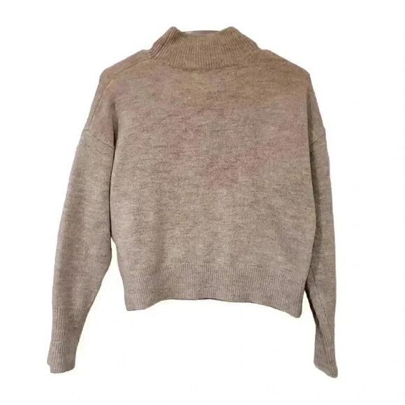 Sophie Rue Women's Oatmeal Acrylic/Poly/Spandex Knit Mock Neck Sweater - Picture 7 of 9